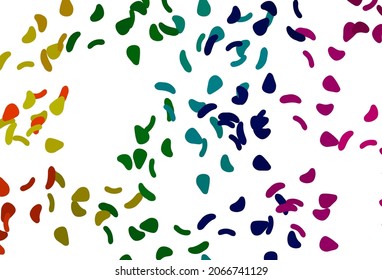 Light Multicolor, Rainbow vector background with abstract forms. Simple colorful illustration with abstract gradient shapes. Elegant design for wallpapers.