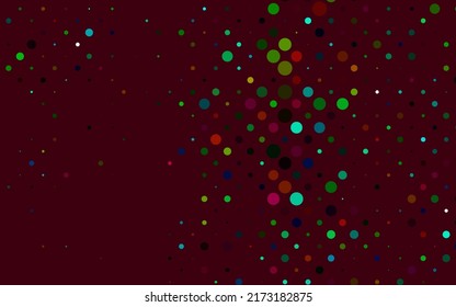 Light Multicolor, Rainbow vector background with bubbles. Abstract illustration with colored bubbles in nature style. Pattern for beautiful websites.