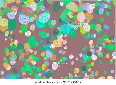 Light Multicolor, Rainbow vector background with lamp shapes. A vague circumflex abstract illustration with gradient. The elegant pattern for brand book.