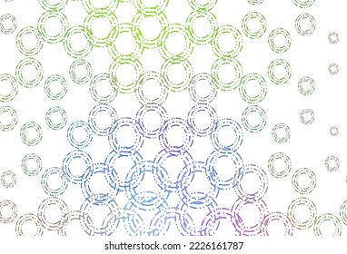 Light multicolor, rainbow vector background with bubbles. Blurred decorative design in abstract style with bubbles. Pattern for beautiful websites.
