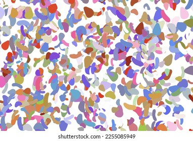 Light Multicolor, Rainbow vector background with abstract forms. Colorful chaotic forms with gradient in modern style. Best smart design for your business.