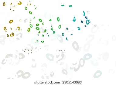 Light Multicolor, Rainbow vector background with bubbles. Glitter abstract illustration with blurred drops of rain. Design for posters, banners.