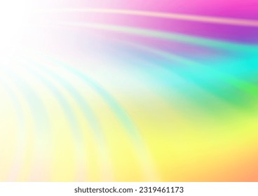 Light Multicolor, Rainbow vector background with bent ribbons. Creative geometric illustration in marble style with gradient. Marble style for your business design.