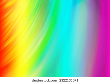 Light Multicolor, Rainbow vector background with curved circles. Creative illustration in halftone marble style with gradient. Marble design for your web site.