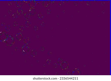 Light multicolor, rainbow vector background with bubbles. Glitter abstract illustration with blurred drops of rain. Completely new template for your brand book.