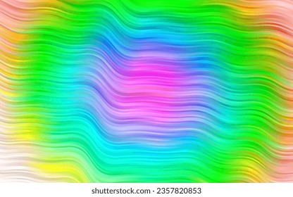 Light Multicolor, Rainbow vector background with curved circles. Glitter abstract illustration with wry lines. The best blurred design for your business.