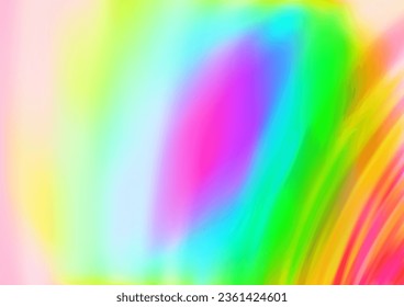 Light Multicolor, Rainbow vector background with curved circles. Shining illustration, which consist of blurred lines, circles. Marble style for your business design.