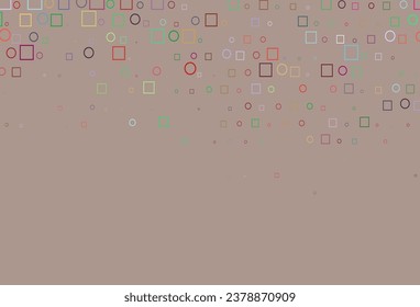 Light Multicolor, Rainbow vector background with circles, rectangles. Decorative design in abstract style with circles, rectangles. Completely new template for your brand book.