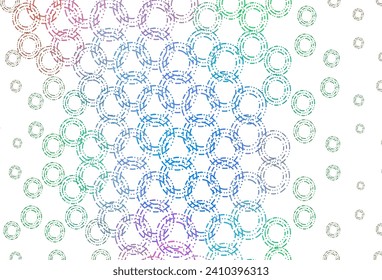 Light multicolor, rainbow vector background with bubbles. Blurred decorative design in abstract style with bubbles. Pattern of water, rain drops.