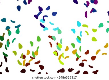 Light Multicolor, Rainbow vector background with abstract forms. Modern abstract illustration with colorful random forms. Simple design for your web site.