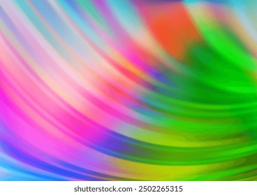 Light Multicolor, Rainbow vector background with bent lines. Brand new colored illustration in marble style with gradient. The template for cell phone backgrounds.