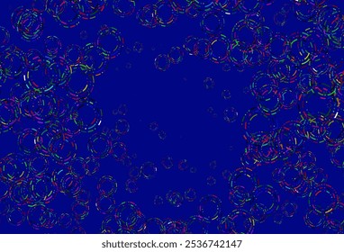 Light Multicolor, Rainbow vector background with bubbles. Glitter abstract illustration with blurred drops of rain. Design for posters, banners.