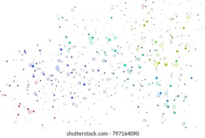 Light Multicolor, Rainbow vector  background with bubbles. Modern abstract illustration with colorful water drops. Beautiful design for your business natural advert.