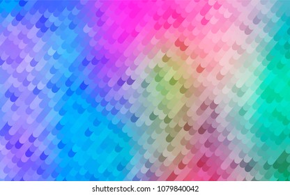 Light Multicolor, Rainbow vector bandy pattern. Glitter abstract illustration with wry lines. The template can be used as a background for cell phones.