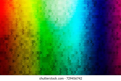 Light Multicolor, Rainbow vector bandy background. Curved geometric sample with gradient.  The polygonal design can be used for your web site.