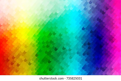 Light Multicolor, Rainbow vector bandy background. A vague circumflex abstract illustration with gradient. The polygonal design can be used for your web site.