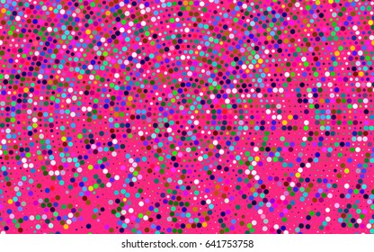 Light Multicolor, Rainbow vector banner with circles, spheres. Abstract spots. Background of Art bubbles in halftone style with colored gradient.