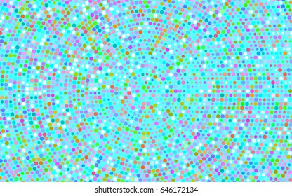 Light Multicolor, Rainbow vector banner with circles, spheres. Abstract spots. Background of Art bubbles in halftone style with colored gradient.