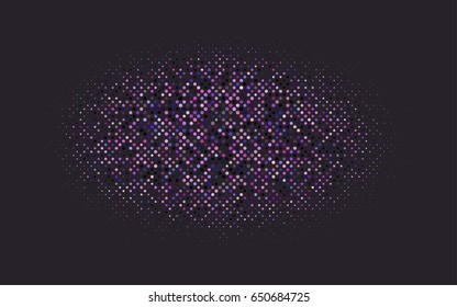 Light Multicolor, Rainbow vector banner with circles, spheres. Abstract spots. Background of Art bubbles in halftone style with colored gradient.