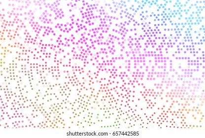 Light Multicolor, Rainbow vector banner with circles, spheres. Abstract spots. Background of Art bubbles in halftone style with colored gradient.