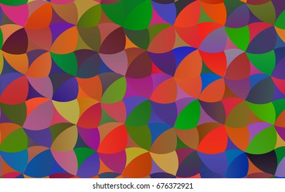 Light Multicolor, Rainbow vector banner with circles, spheres. Abstract spots. Background of Art bubbles in halftone style with colored gradient.