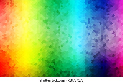 Light Multicolor, Rainbow vector banner with circles, spheres. Abstract spots. Background of Art bubbles in halftone style with colored gradient.