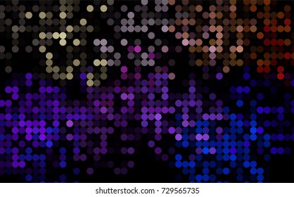 Light Multicolor, Rainbow vector banner with circles, spheres. Abstract spots. Background of Art bubbles in halftone style with colored gradient.