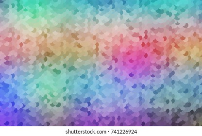 Light Multicolor, Rainbow vector banner with circles, spheres. Abstract spots. Background of Art bubbles in halftone style with colored gradient.