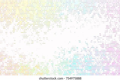 Light Multicolor, Rainbow vector banner with circles, spheres. Abstract spots. Background of Art bubbles in halftone style with colored gradient.