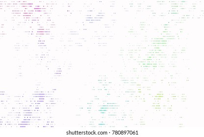 Light Multicolor, Rainbow vector banner with circles, spheres. Abstract spots. Background of Art bubbles in halftone style with colored gradient.