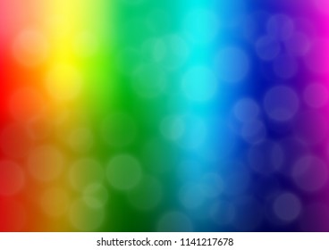 Light Multicolor, Rainbow vector blur pattern. Creative illustration in halftone style with gradient. Brand new design for your business.