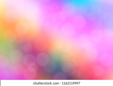 Light Multicolor, Rainbow vector blur pattern. Colorful abstract illustration with gradient. The background for your creative designs.