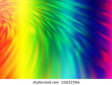 Light Multicolor, Rainbow vector blur pattern. Glitter abstract illustration with an elegant design. The best blurred design for your business.