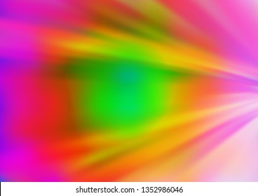 Light Multicolor, Rainbow vector blur pattern. Modern geometrical abstract illustration with gradient. The template for backgrounds of cell phones.