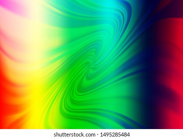 Light Multicolor, Rainbow vector blur pattern. A completely new color illustration in a bokeh style. The elegant pattern for brand book.
