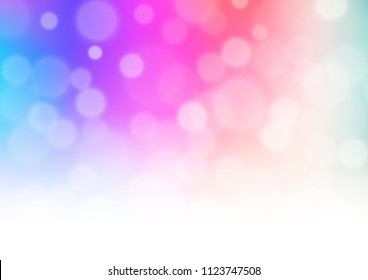 Light Multicolor, Rainbow vector blurred bright background. A completely new color illustration in a bokeh style. Brand new design for your business.