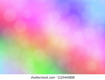 Light Multicolor, Rainbow vector blurred shine bokeh abstract background. A vague abstract illustration with gradient. The best blurred design for your business.