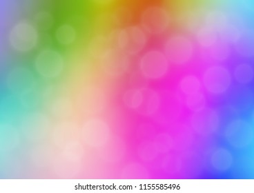Light Multicolor, Rainbow vector blurred shine abstract template. Creative illustration in halftone style with gradient. The blurred design can be used for your web site.