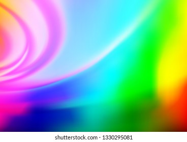 Light Multicolor, Rainbow vector blurred bright template. Colorful illustration in blurry style with gradient. A completely new design for your business.