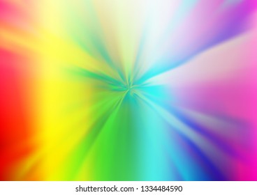 Light Multicolor, Rainbow vector blurred shine abstract background. Modern geometrical abstract illustration with gradient. A new texture for your design.