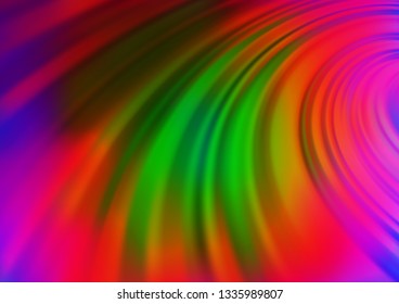 Light Multicolor, Rainbow vector blurred shine abstract template. Colorful illustration in blurry style with gradient. Brand new design for your business.