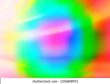 Light Multicolor, Rainbow vector blurred shine abstract template. Creative illustration in halftone style with gradient. The best blurred design for your business.