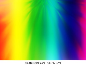 Light Multicolor, Rainbow vector blurred and colored background. A vague abstract illustration with gradient. The background for your creative designs.