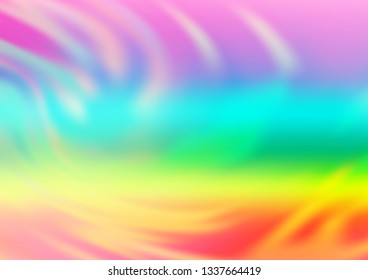 Light Multicolor, Rainbow vector blurred bright template. Colorful abstract illustration with gradient. The background for your creative designs.