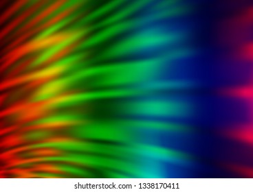 Light Multicolor, Rainbow vector blurred and colored template. Glitter abstract illustration with an elegant design. A completely new template for your design.