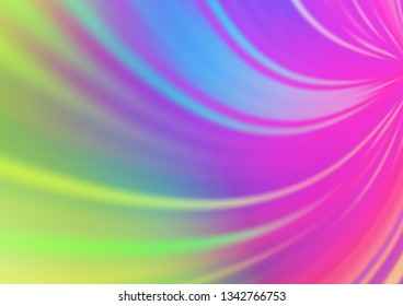 Light Multicolor, Rainbow vector blurred shine abstract template. Colorful abstract illustration with gradient. The elegant pattern for brand book.