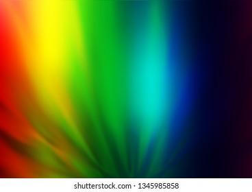 Light Multicolor, Rainbow vector blurred bright template. Glitter abstract illustration with an elegant design. Brand new design for your business.