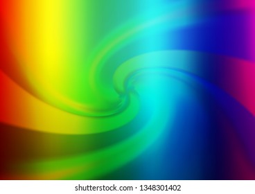 Light Multicolor, Rainbow vector blurred and colored template. A vague abstract illustration with gradient. The blurred design can be used for your web site.
