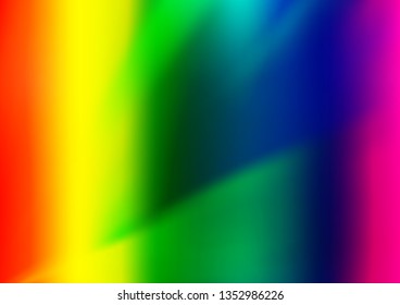 Light Multicolor, Rainbow vector blurred bright template. Modern geometrical abstract illustration with gradient. The blurred design can be used for your web site.