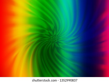 Light Multicolor, Rainbow vector blurred bright template. Glitter abstract illustration with an elegant design. The template can be used for your brand book.